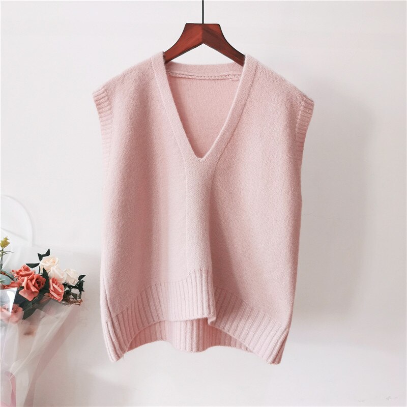 Pull Classique à Col En V Pour Femme - Pull En Tricot Sans