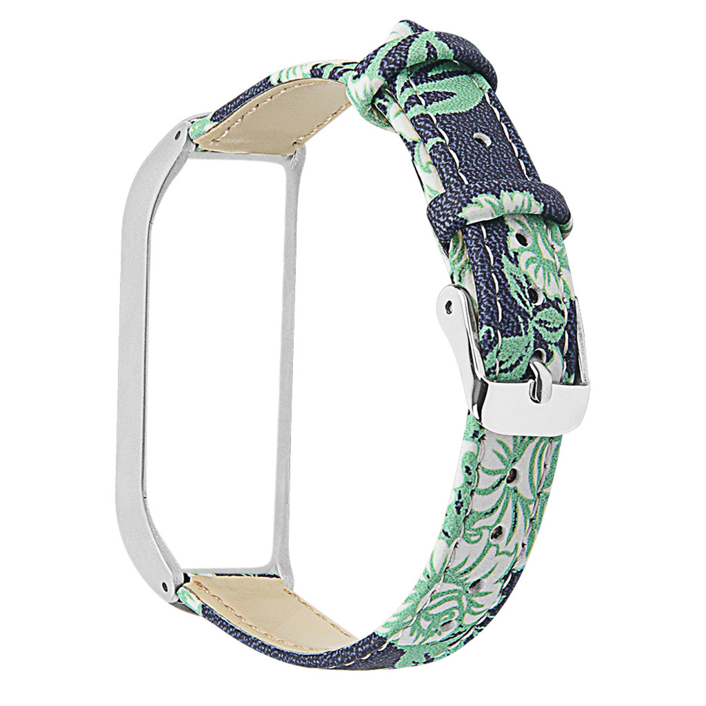 Neue Lederband Edelstahl Rahmen Armband für Xiao mi 3 4 Uhr Bands Armband + Metall Fall Abdeckung für xiao mi mi Band 3/4