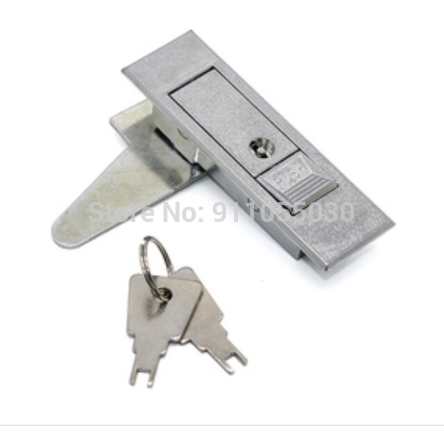 Rode Drukknop Kabinet Cam Lock Silver Drukknop Panel Lock MS603 Push To Open Elektrische Kast Push Lock MS720 1 Pc: silver  with key