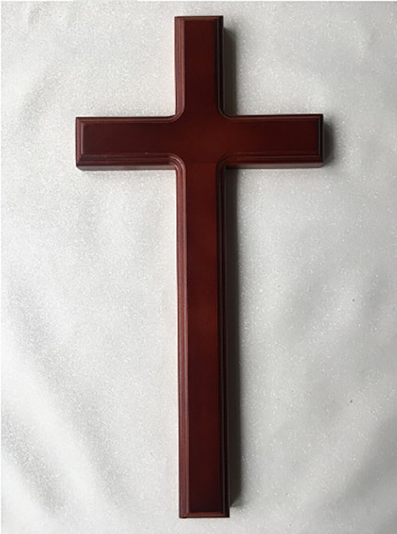 40 cm Christian Cross Massief Houten Kruis Woondecoratie Muur Opknoping Kruisbeeld Latijns Kruis Christendom Jezus Bid