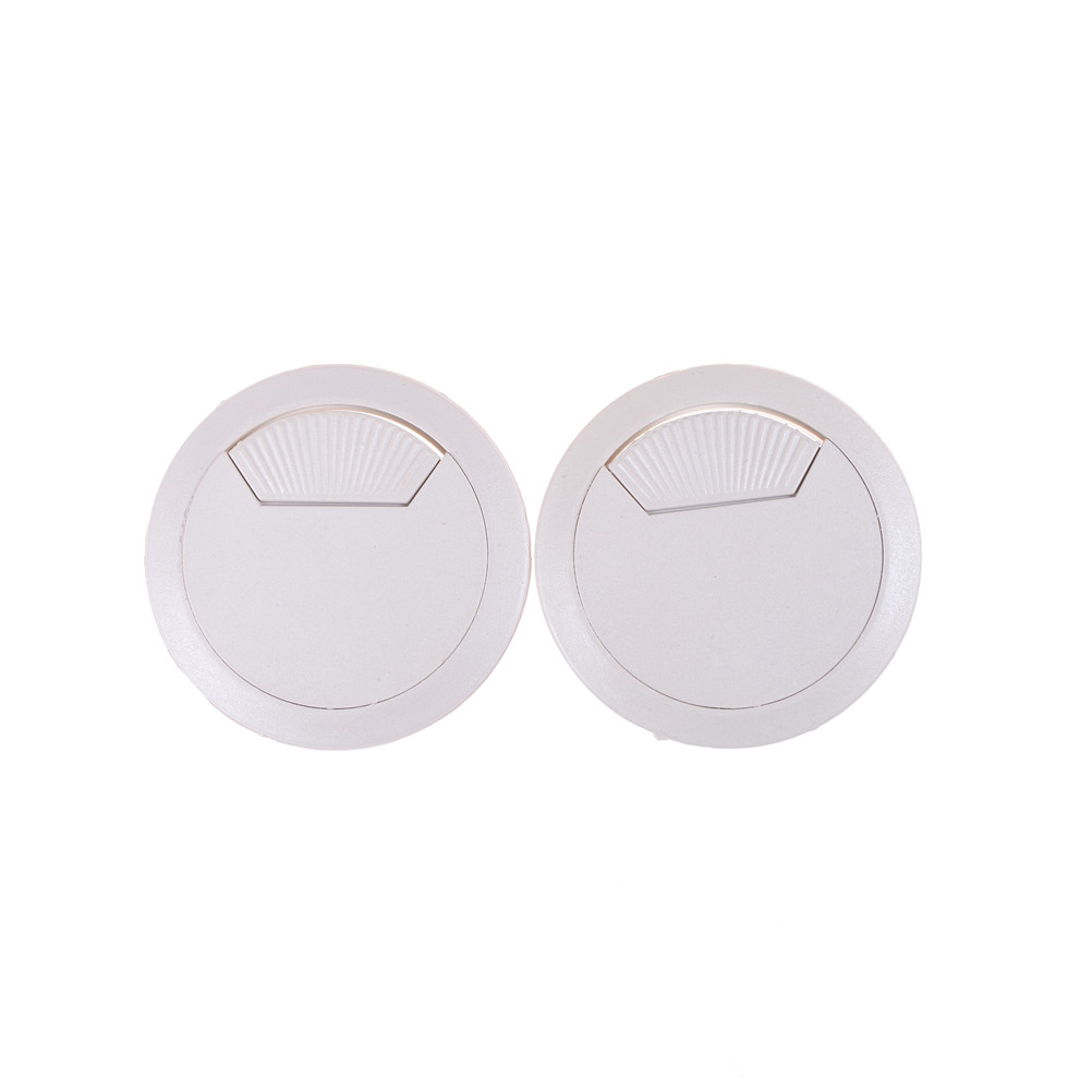 JETTING 2PCS/set Best 60mm Computer Desk Grommet Table Cable Outlet Port Surface Wire Hole Cover Durable 2 Colors