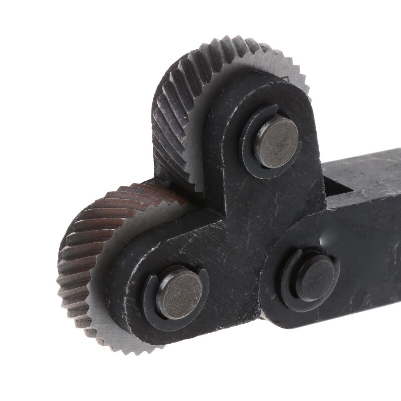 7 pièces outil de moletage 0.5 1 2mm diagonale double roue linéaire moletée ensemble tour Machine