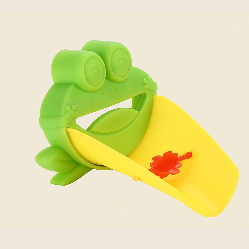 Cartoon Animal Frog Handwashing Tools Extension Of The Water Trough Bathroom Faucet Extension Children&#39;s Guide Sink: Green