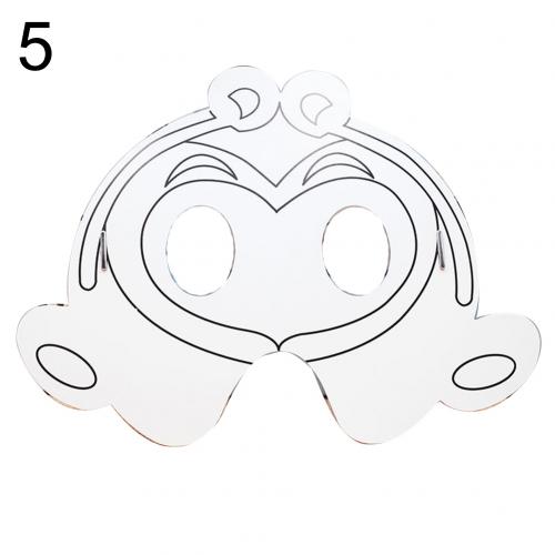 Cartoon Tier Papier Malerei Maske Graffiti DIY Kunst Handwerk Kindergarten Kinder Spielzeug Intelligenz Entwicklungs Spielzeug: 5