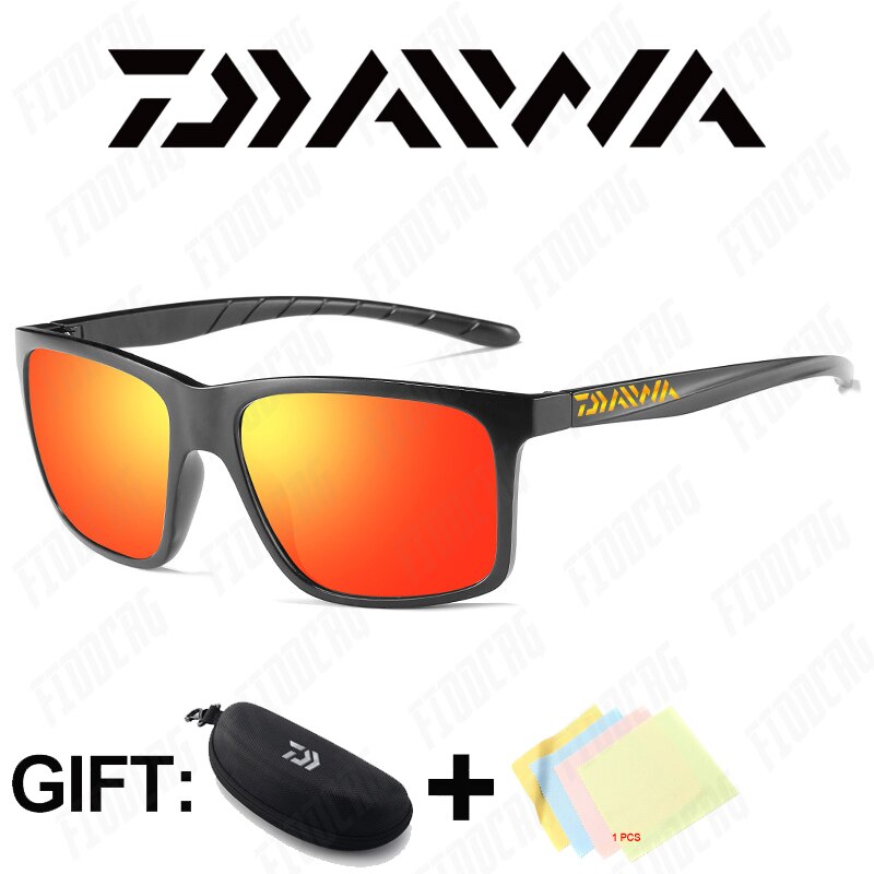 Daiwa Mode Gepolariseerde Zonnebril Mannen Vierkante Frame Mannelijke Zonnebril Vissen Rijden Zon Bril UV400: 55