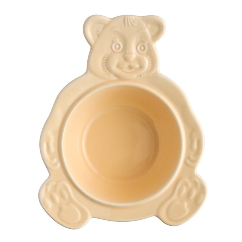 Ceramic Cereal Bowls Breakfast Milk Cereal Fruit Salad Bowl Cute Bear Ceramic Bowl Dessert Baking Bowl Kitchen Tool