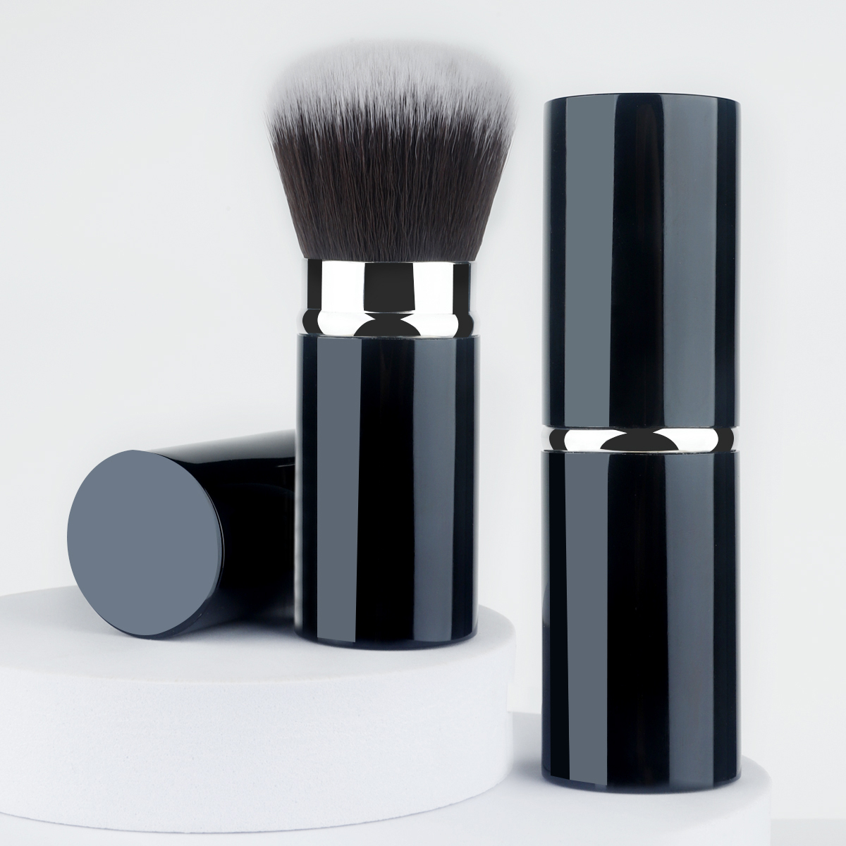 1pcs Makeup Brushes Retractable Blusher Powder Foundation Face Concealer Kabuki Makeup Brush Cosmetic Tools: green