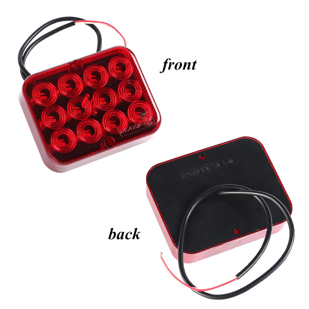 AOHEWEI 2 luces antiniebla traseras LED para remolque luz antiniebla roja 12 V 24 V impermeable para coche remolque caravana camión