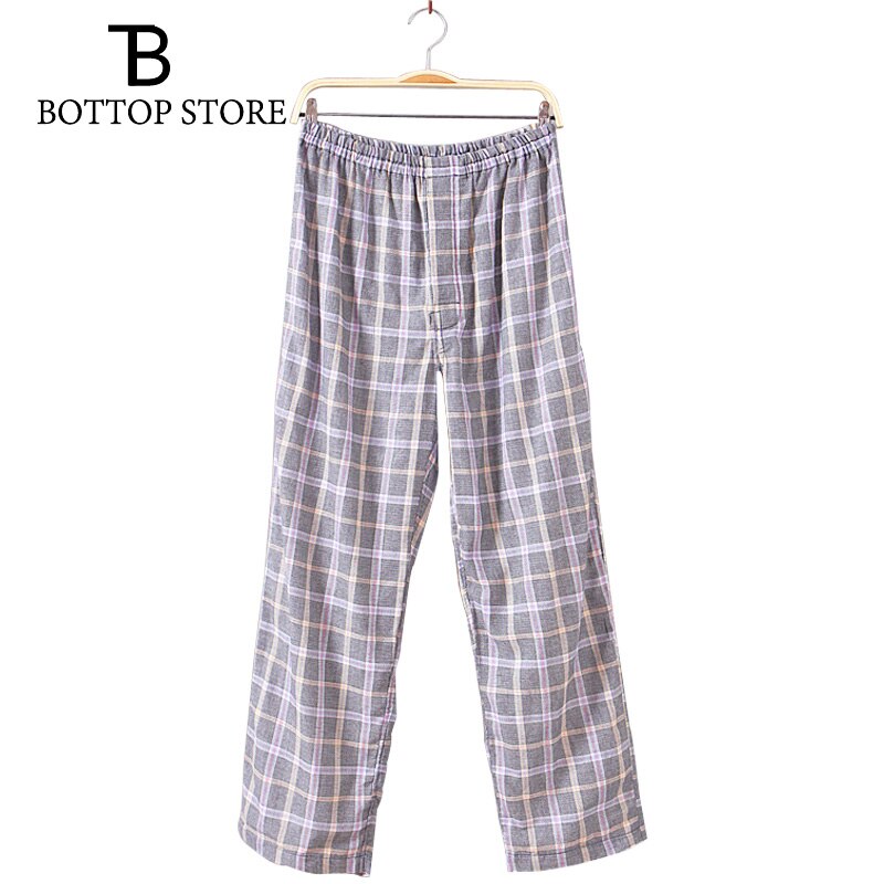 Mens Pajamas Set Top Pant Cotton Pajamas Homewear Men Home Suit Male Sleepwear Set Plaid Men Twinset Nightshirt Nightclothes