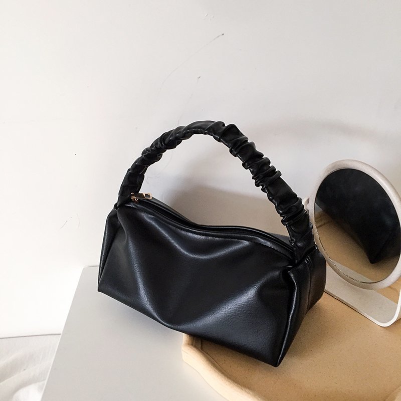 Borse a tracolla per donna 2020 borsa a mano in morbida pelle da donna nuove borse a tracolla borsa a tracolla per gnocchi femminile borsa grande: Small black