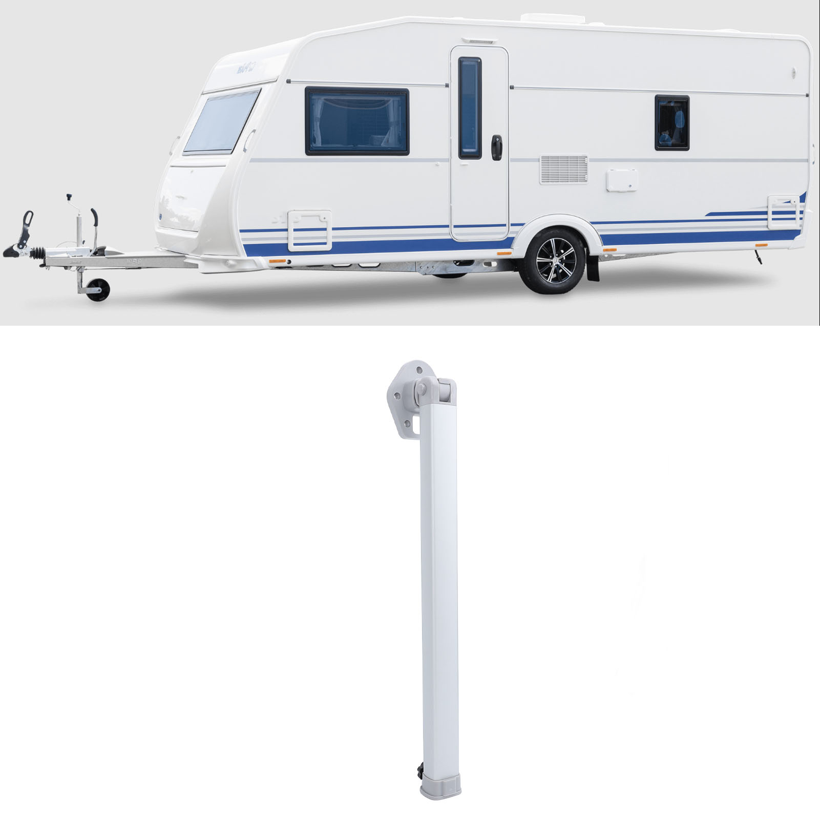 RV Folding Table Leg RV Adjustable Table Leg Oxidation Resistant Detachable 540 To 930mm Silver Aluminum Alloy for Campervan