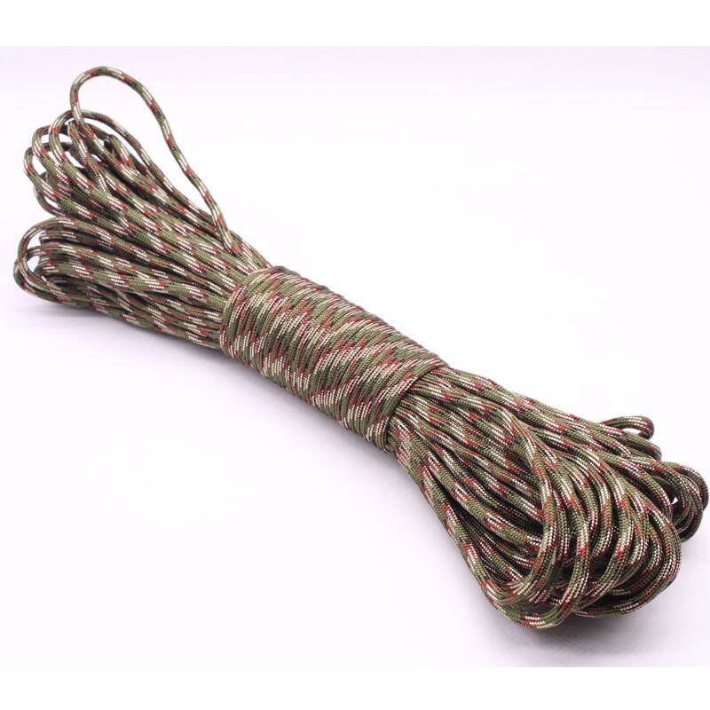 30M Paracord Outdoor Camping, Smycz survivalowa, Lina spadochronowa, Akcesoria do namiotów spacerowych: Czerwony