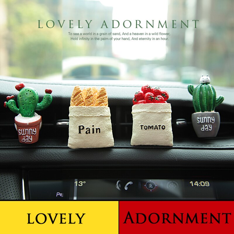 Bil luftfriskere planter parfyme ventilasjonsutløp klimaanlegg duftklipp søte ornamenter interiør auto tilbehør