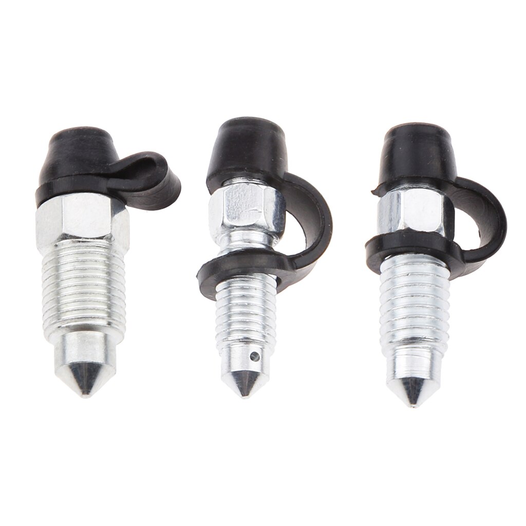 3 X Steel Brake Caliper M8 M10 M7 Bleed Screw For Motorcycle