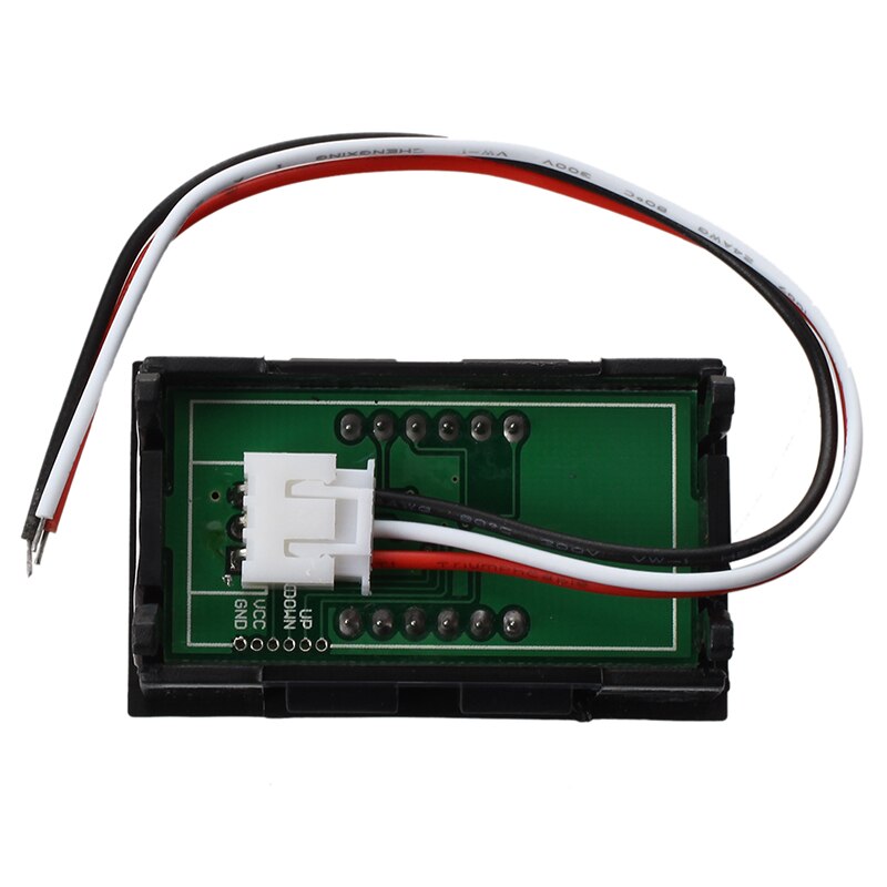 Mini Panelmeter Voltage Voltmeter DC 0 - 200 V 20 mA Yellow Three Cables