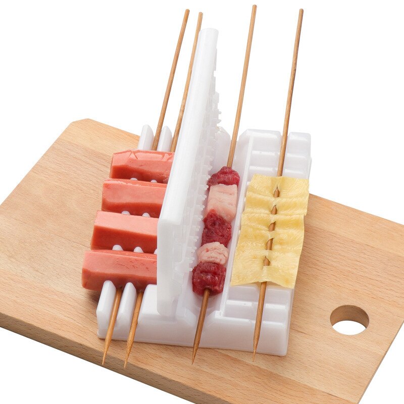 Máquina para hacer brochetas y Kebab, caja para barbacoa, carne de cerdo, verduras, accesorios de cocina para barbacoa al aire libre