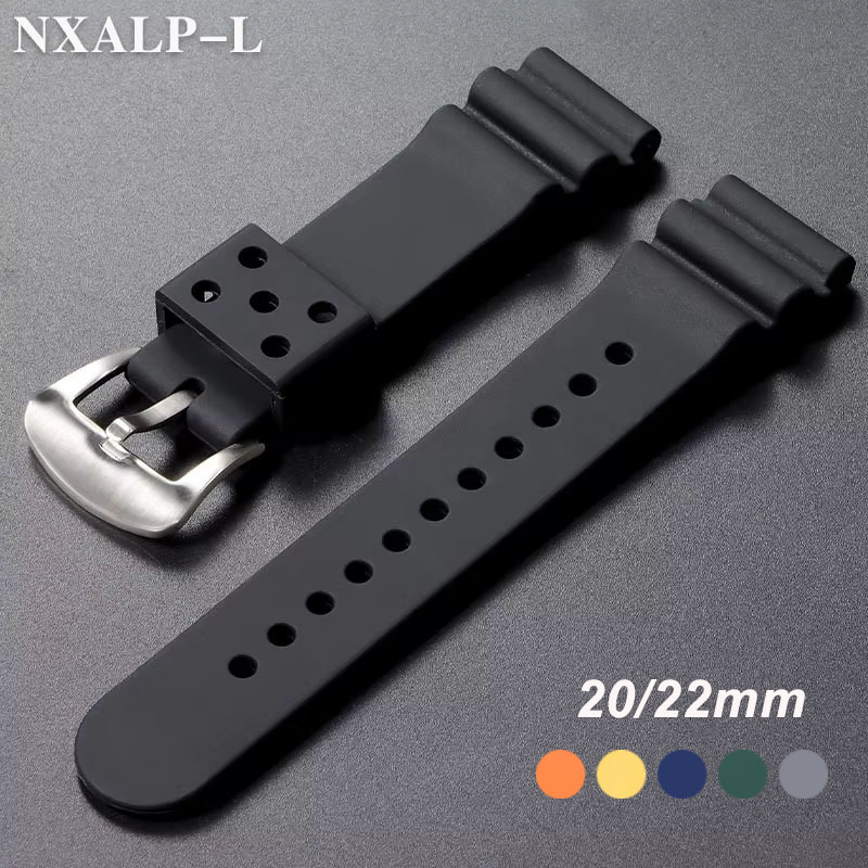 20mm 22mm Bracelet de montre en Silicone pour Seiko SKX007 SKX009 plongée 007 SRP777J1 Prospex Bracelet de montre hommes femmes Bracelet de Sport étanche