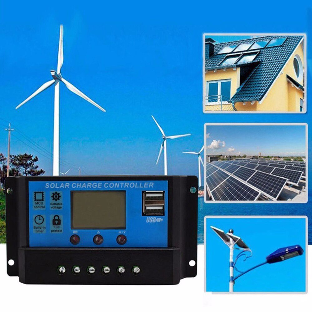 50W 5V/18V Solar Panel Dual USB Output Monocrystalline Solar Panel IP65 Water-resistant 10A Solar Charge Controller Regulator