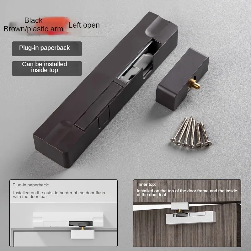 Samozamykacz do drzwi Automatyczny zamykacz Lockpestillo Puerta Porta Retratil Closingtope De Ferme Porte Automatique Home Improvement: Brązowy