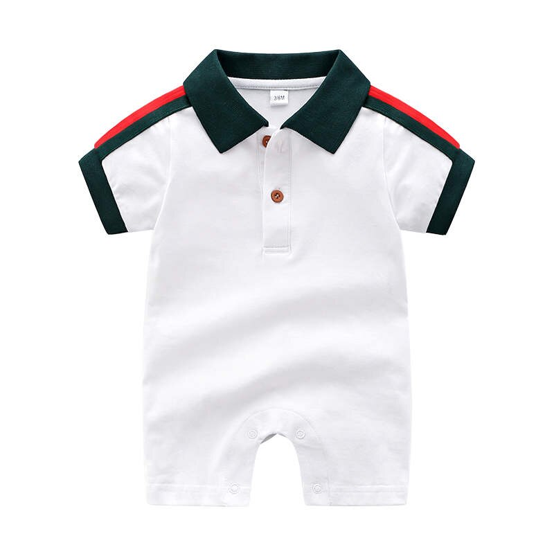 Baby Bodysuits Short Sleeve Baby Boy's Sets Overall Cotton Infant Baby Jumpsuit Newborn Baby Clothes: White / 24M