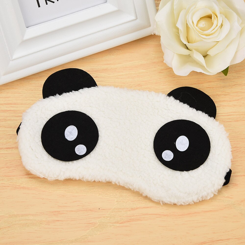Mascarilla para dormir con de Panda, máscara para los ojos para dormir, parche bonito para descanso de viaje, 1 unidad