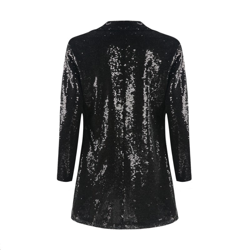 Chique pailletten dames blazer goud zilver jassen winter herfst vest dames retro ol pakken jas vrouwelijke blazers bovenkleding