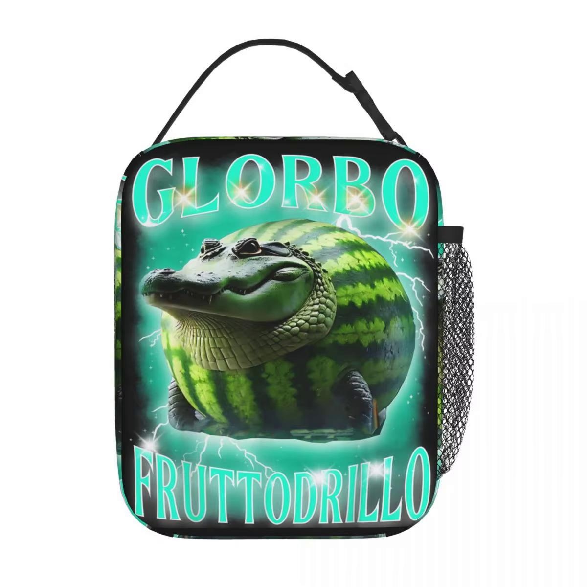 Brr Brr Patapim Meme Izolowana termicznie torba na drugie śniadanie Włoskie memy Brainrot Przenośne torby na pojemniki na żywność Cooler Termiczne pudełka na drugie śniadanie: Pomarańczowy