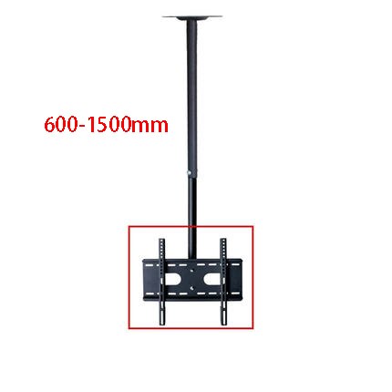 360 Degree 60-2000mm Height Adjustable 37"-70" Ceiling TV Mount Bracket LED LCD Monitor Holder Max. VESA 600x400mm Loading 25kgs: height 150cm