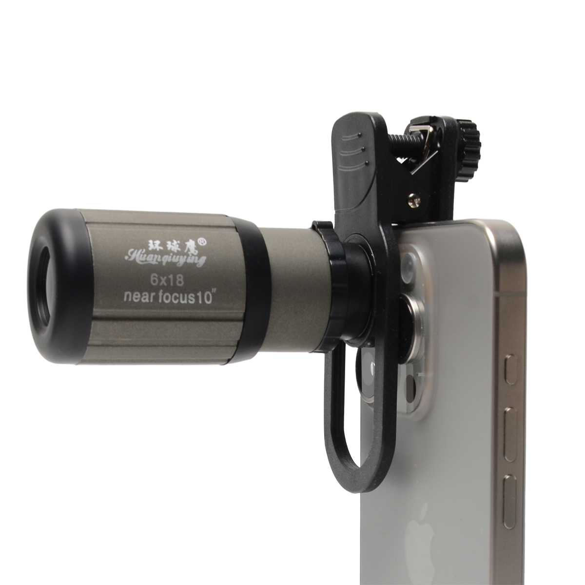 HD 6X Telefonobjektiv Kamera Telezoom Monokular Teleskop Teleskopfokus Kompaktes Min-Objektiv + SelfieTripod für alle Smartphones