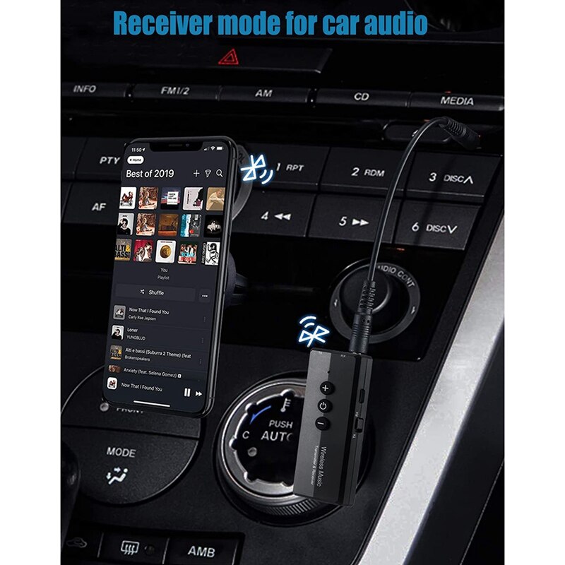 3 In 1 Bluetooth Adapter Audio Draadloze Zender Ontvanger Met 3.5 Mm Kabel Voor Hoofdtelefoon Stereo Speaker Radio Auto