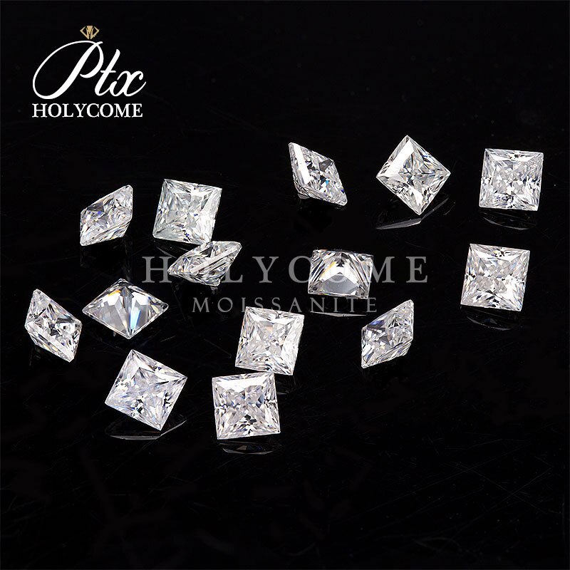 directe de brillant Europe princesse coupe blanc clarté VVS en vrac synthétique moissanite diamant