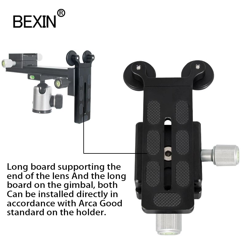 BEXIN L-200 Telephoto Lens Bracket Quick Release Plate Mount Adapter Clamp Camera Lens Support For Camera Tripod Ball Head DSLR