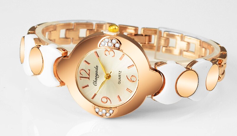 Damen Vintage Style Uhr - Zweifarbig mit Verstellbarem Band main image 0