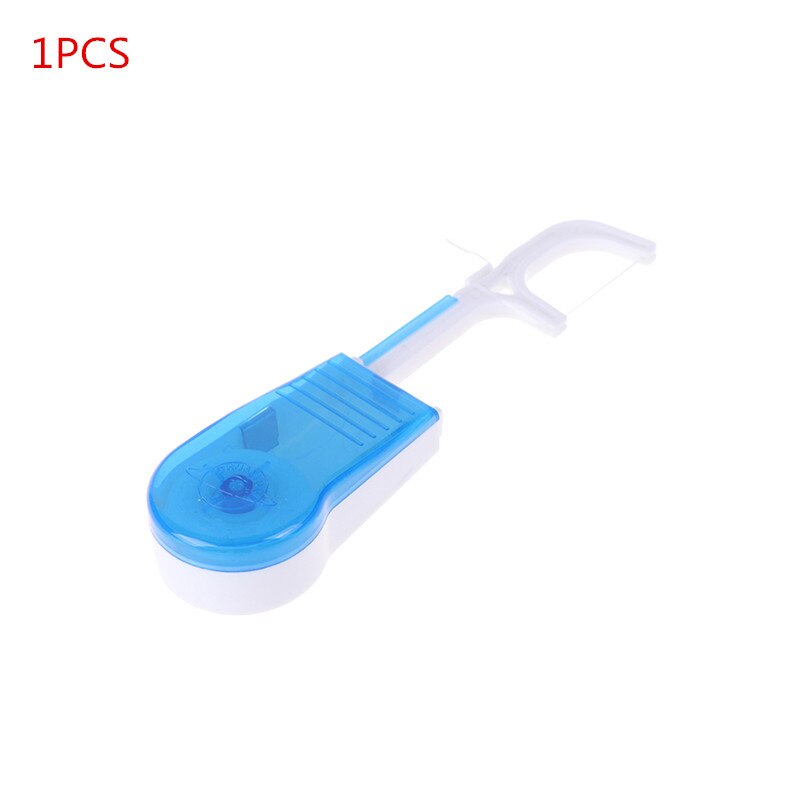 50M Ultra Mince Plat Fil Dentaire Réutilisable Porte-Fil En Plastique Dur Boîte interdentaire Avec 50m Flosses Pour Oral D'hygiène: Rouge