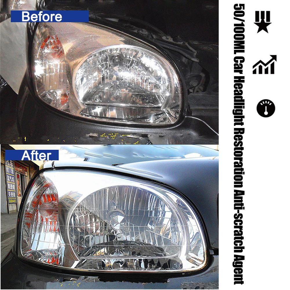 50/100ML voiture phare restauration anti-rayures Agent phare restauration efficacement éliminer les rayures directe
