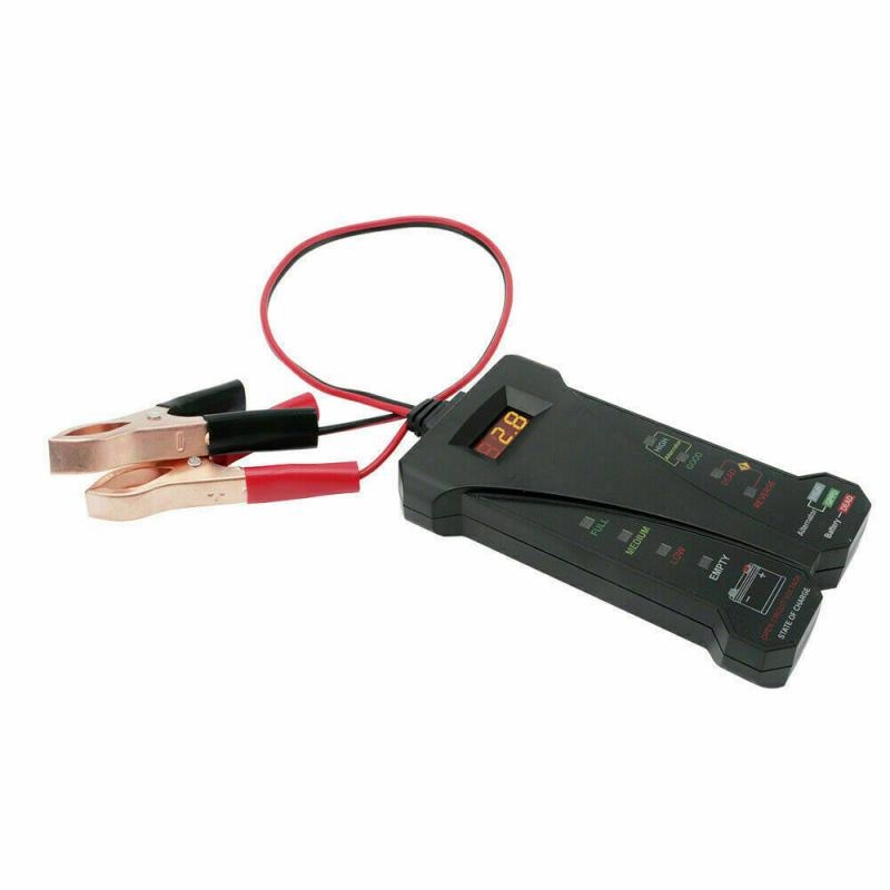 Probador de batería de coche 8 luces LED probador de alternador Digital 12V Analizador de carga automático accesorios de cargador de automóviles
