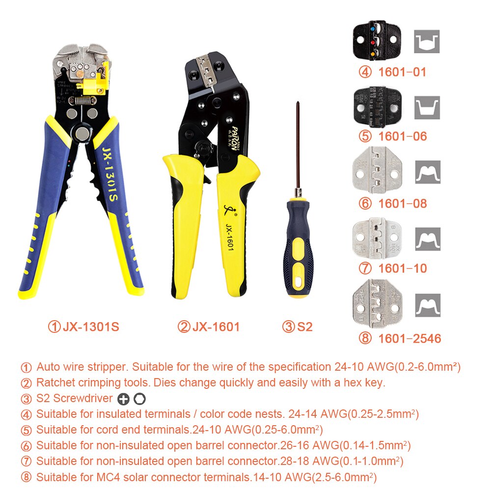 Crimping Tool Mutifunction Wire Crimpers Engineering Ratcheting Terminal Crimping Pliers Wire Strippers Bootlace Ferrule Crimper
