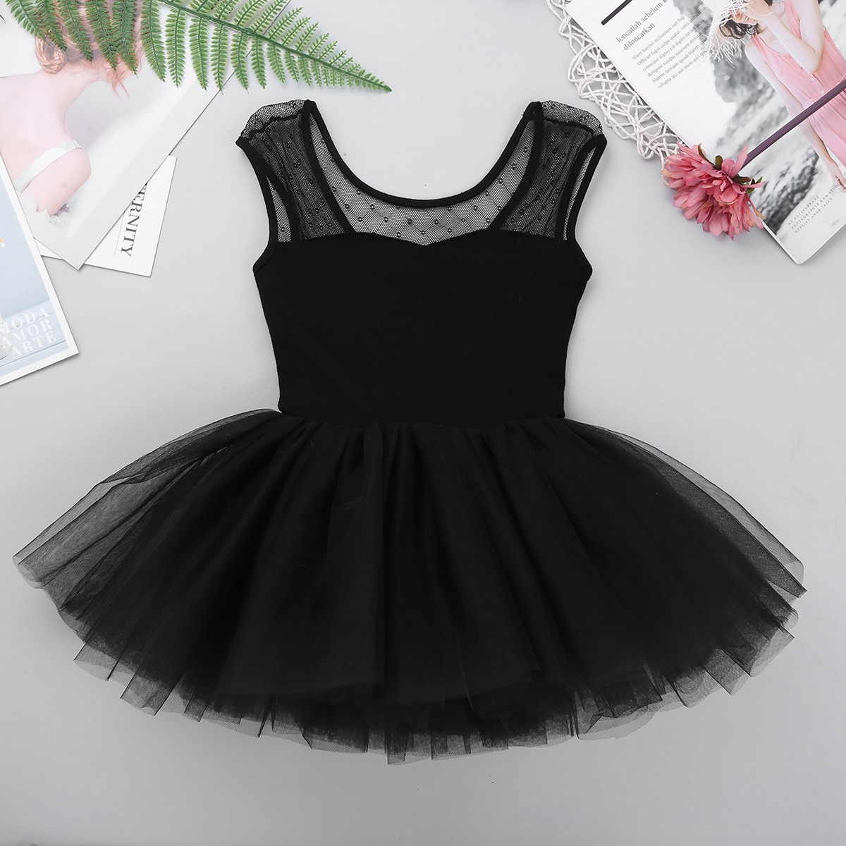 TiaoBug Schwarz Schwanensee Ballett Tutu Kleid Mädchen Professionelle Ballett Trikot Kleider Kinder Tanz Kostüm Leistung Kleidung