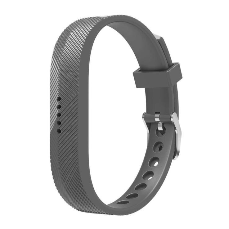 Siliconen Metalen Gesp Polsen Band Armband Voor Fitbit Flex 2 Mode Horloge Sport Smart Band Vervangen Polsband Voor Fitbit Flex 2: Grijs