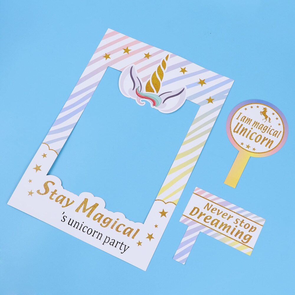 Magical Rainbow Photo Frame Props Photo Booth Props Party Supplies For Baby Shower Birthday Party Favor