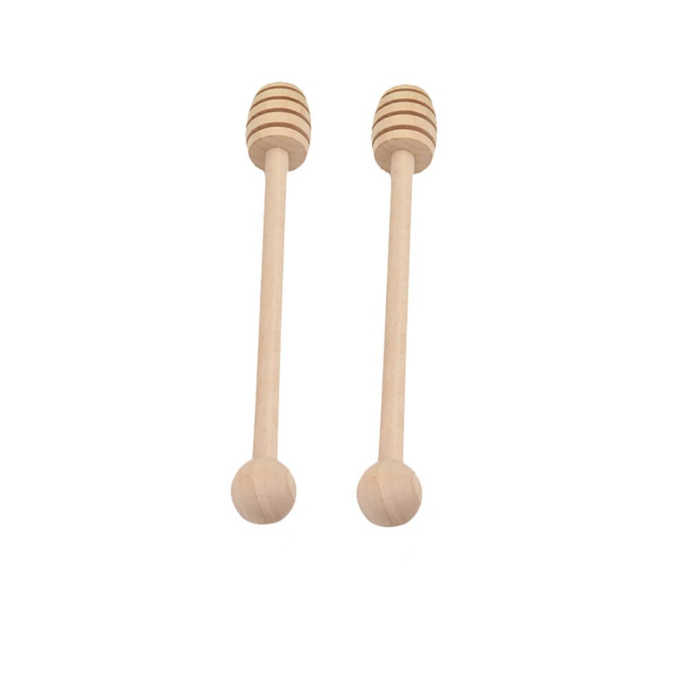 2 Stuks Houten Honing Dipper Sticks Jam Muddler Siroop Stirrer Voor Honey Pot Jar Container: Default Title