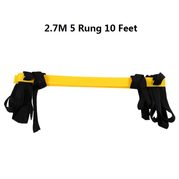 Correas de nailon de 9 estilos, escalera de agilidad para entrenamiento de fútbol, escaleras de velocidad, entrenamiento de velocidad para fútbol americano, equipo deportivo de entrenamiento de velocidad: 5Rung 10Feet 2.7M