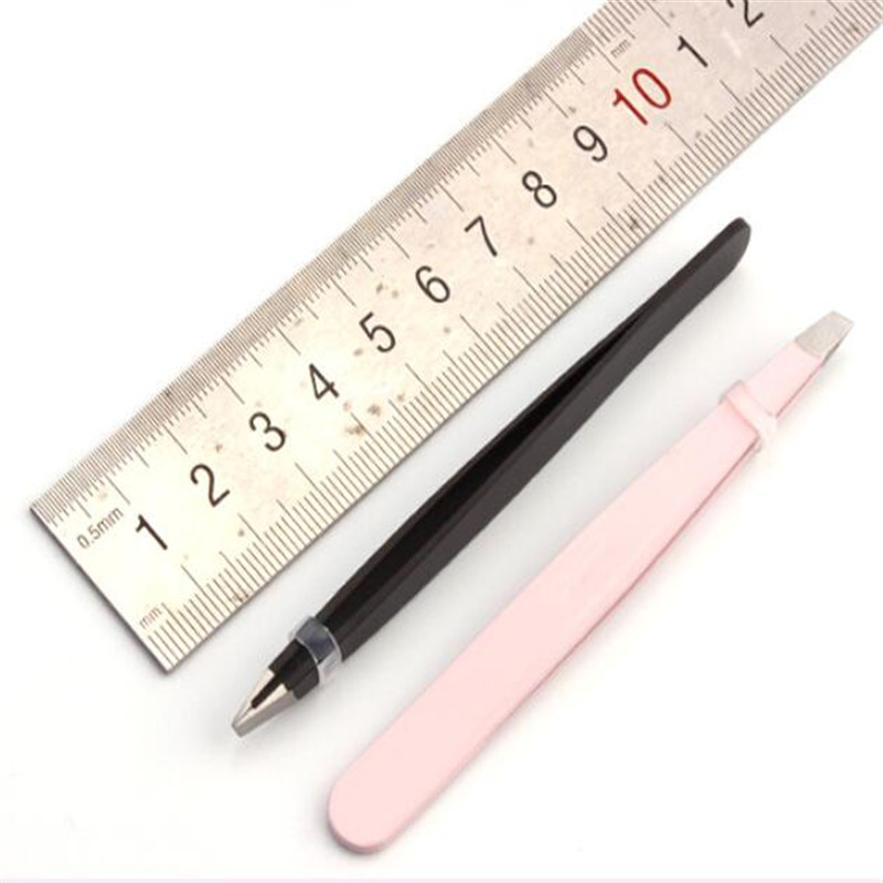 1pc øyenbryn pinsett rustfritt stål flat spiss pinsett for hårfjerning ansikt øyne makeup verktøy