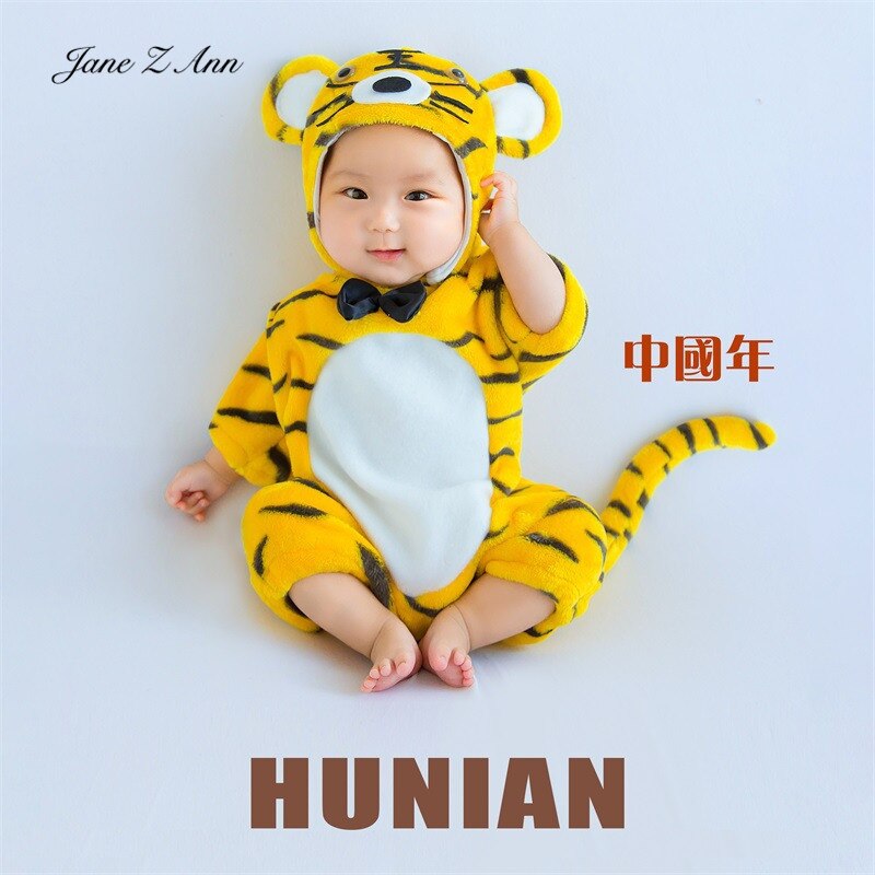 Kleinkind fotografie kleidung 100 tage 1 jahr Baby Tiger Ebene foto Styling thema foto Studio foto freundlicher kostüm