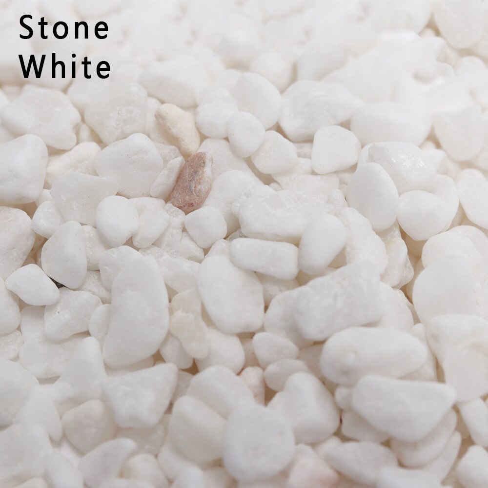 1 Bag Micro Landscape Sand Mini Stone Miniatures Terrarium Ornament Garden Aquarium Figurine Miniatures Garden DIY Accessories: stone white