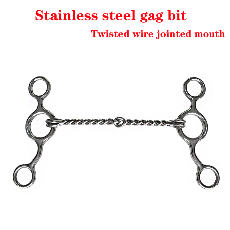 Hestebit i rustfritt stål, vridd trådledd munn ,127mm lang (sbt 0114)