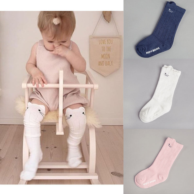 0-4Years Knee Length Stockings for Toddler Infant Baby Girls Cats cotton Tights