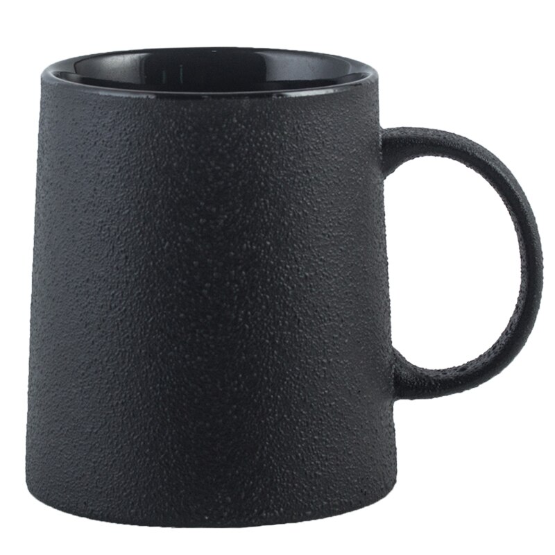 Nordisk luksus te kaffekrus til mand kontor sort keramisk kaffekop simpel vintage taza te vandflaske hjem  ba50mk