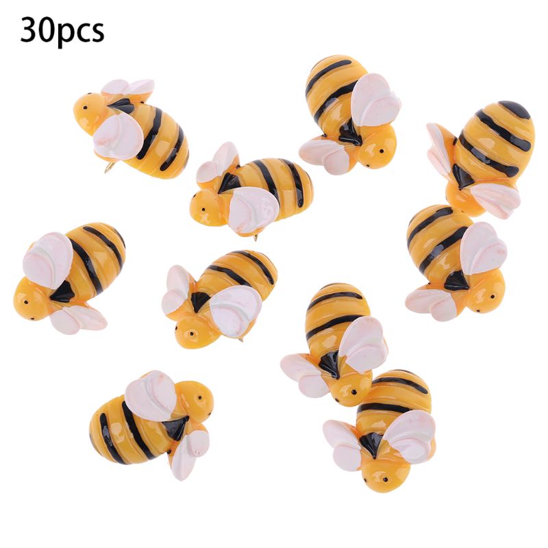 30 Pcs Decorative Cute Bees Thumb Tacks ThumbNails PushPins Push Pins S B95C