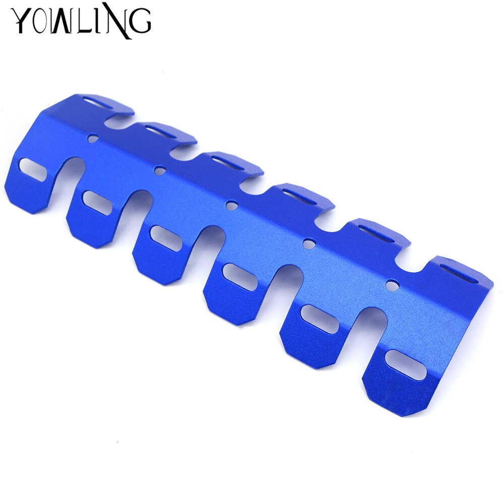 YOWLING Dirt Motorcycle Exhaust Muffler Pipe Leg Protector Heat Shield Cover For KTM 400 450 530 525 EXC 690 Enduro 625 SMC: 252mm blue